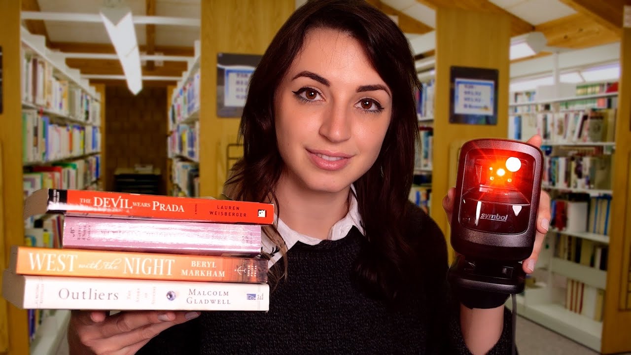 image 0 Asmr : Cozy Library Assistant : Labeling Scanning Book Sounds 📚