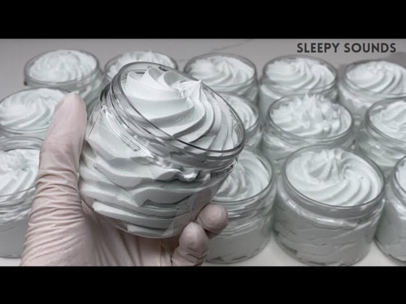 [asmr] Piping Whipped Body Butter : Soft Crackling Sounds